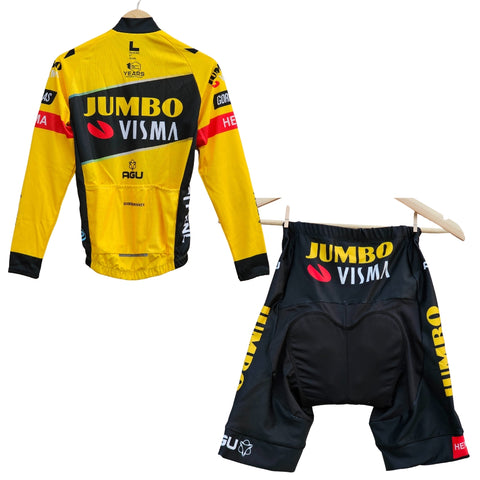 Jumbo Visma High Quality Cycling Jersey Pro Bicycle Team Cycling Bib Shorts and Full/Half Sleeve GelPad