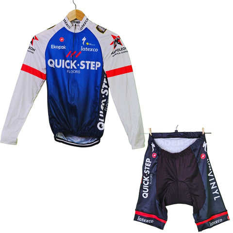 Quick Step High Quality Cycling Jersey Pro Bicycle Team Cycling Bib Shorts and Full/Half Sleeve GelPad