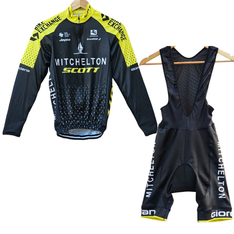 Mitchelton High Quality Cycling Jersey Pro Bicycle Team Cycling Bib Shorts and Full/Half Sleeve GelPad