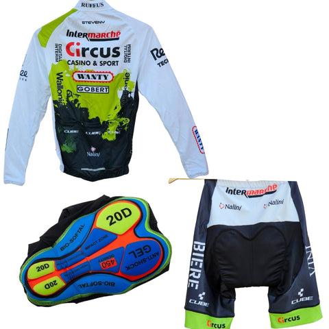 Circus Wanty High Quality Cycling Jersey Pro Bicycle Team Cycling Bib Shorts and Full/Half Sleeve GelPad