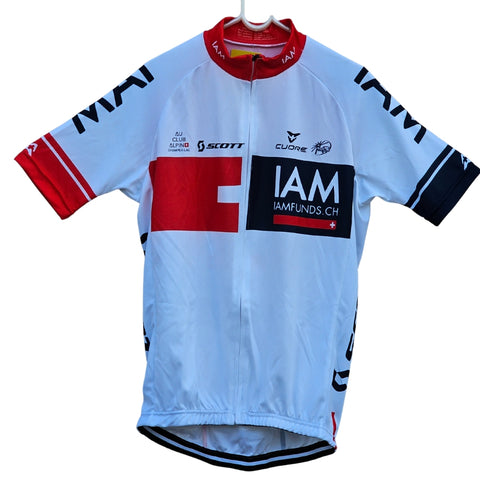 Team IAM Road Bike Wear Riding Cycling Jerey and Bib Shorts Full/Half Sleeve