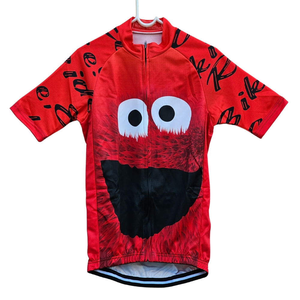 Cookie Monster Cycling Jersey “Ride Bike, Eat Cookies” Green, Red, Blue