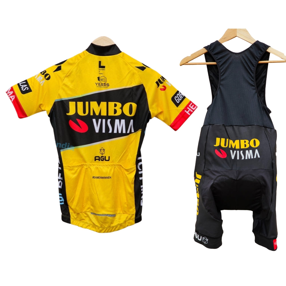 Jumbo Visma High Quality Cycling Jersey Pro Bicycle Team Cycling Bib Shorts and Full/Half Sleeve GelPad