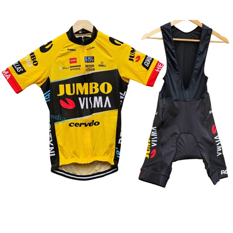 Jumbo Visma High Quality Cycling Jersey Pro Bicycle Team Cycling Bib Shorts and Full/Half Sleeve GelPad