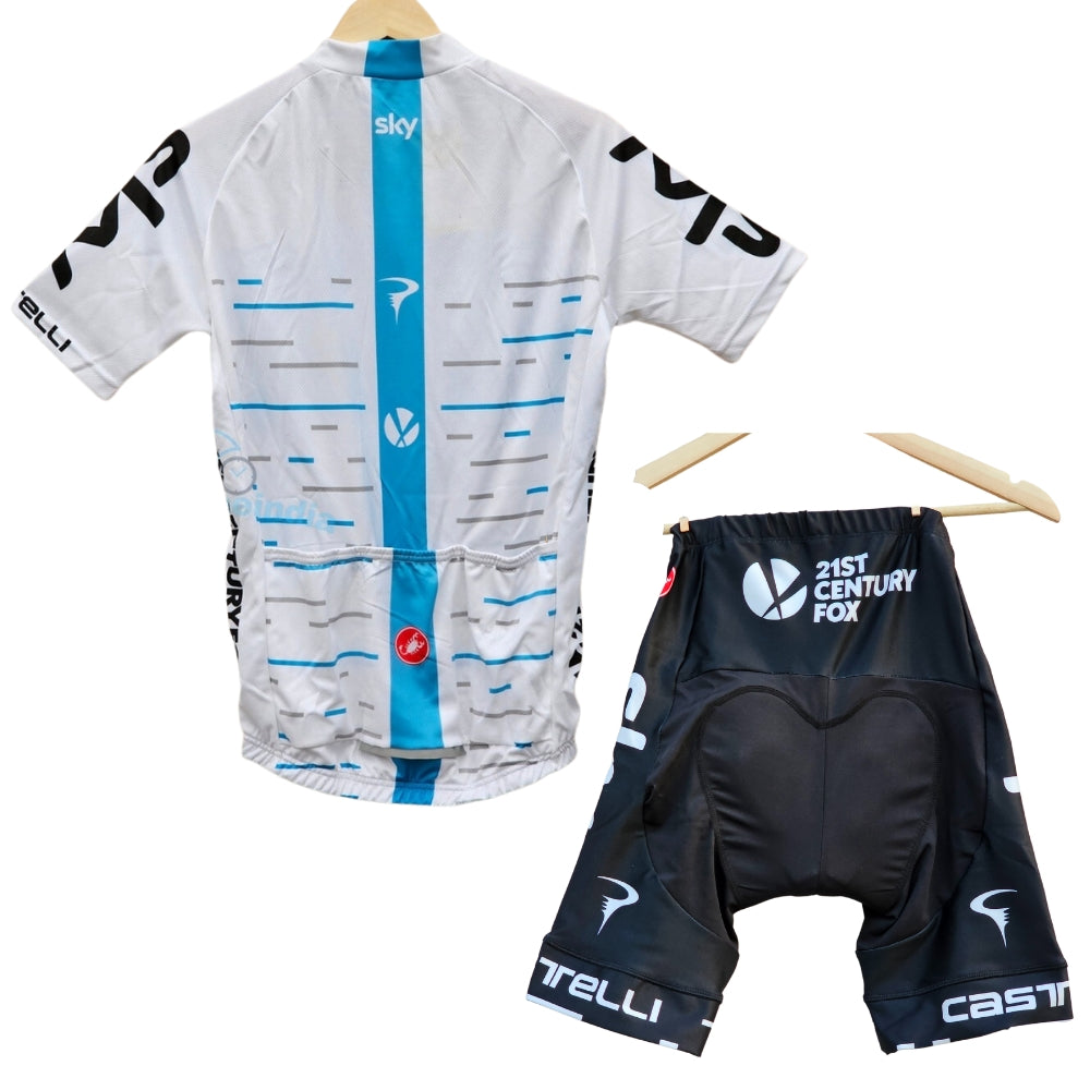 Sky White Cycling Jersey Pro Bicycle Team Cycling Bib Shorts and Full/Half Sleeve GelPad