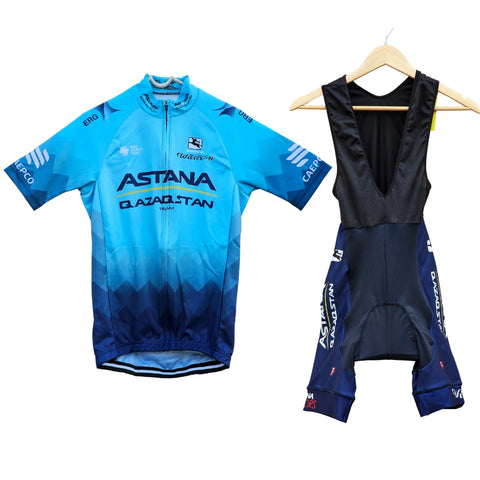 Astana Qazaqstan High Quality Cycling Jersey Pro Bicycle Team Cycling Bib Shorts and Full/Half Sleeve GelPad