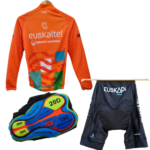 Euskaltel High Quality Cycling Jersey Pro Bicycle Team Cycling Bib Shorts and Full/Half Sleeve GelPad