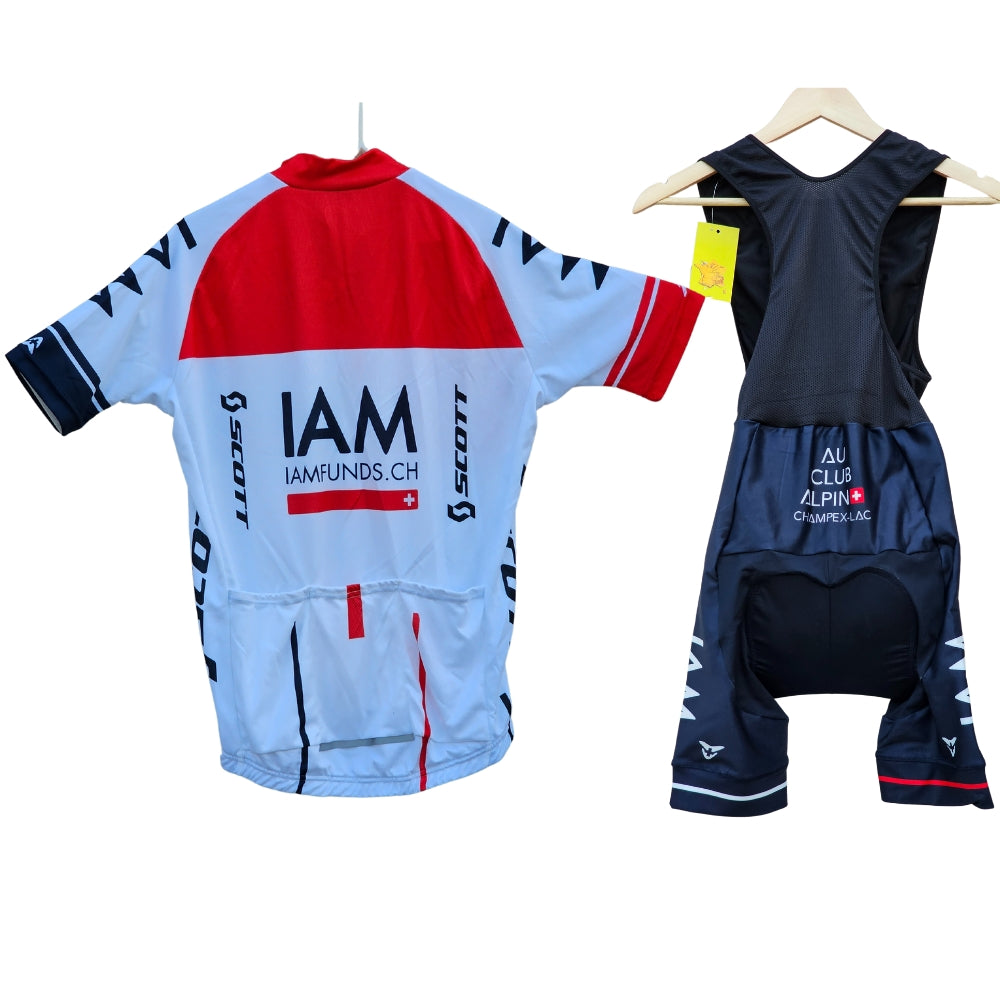 Team IAM Road Bike Wear Riding Cycling Jerey and Bib Shorts Full/Half Sleeve