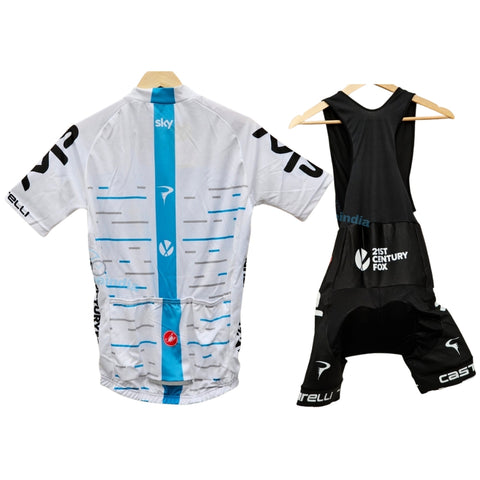 Sky White Cycling Jersey Pro Bicycle Team Cycling Bib Shorts and Full/Half Sleeve GelPad