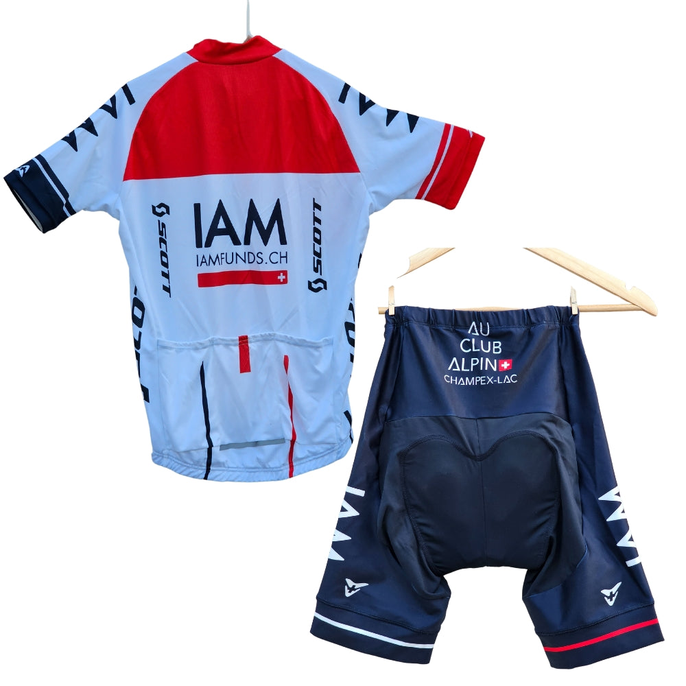 Team IAM Road Bike Wear Riding Cycling Jerey and Bib Shorts Full/Half Sleeve