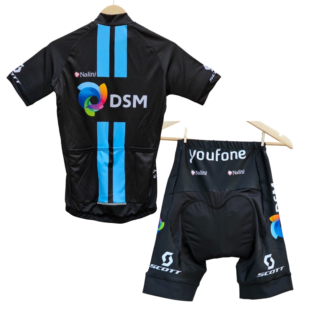 DSM 2024 High Quality Cycling Jersey Pro Bicycle Team Cycling Bib Shorts and Full/Half Sleeve GelPad