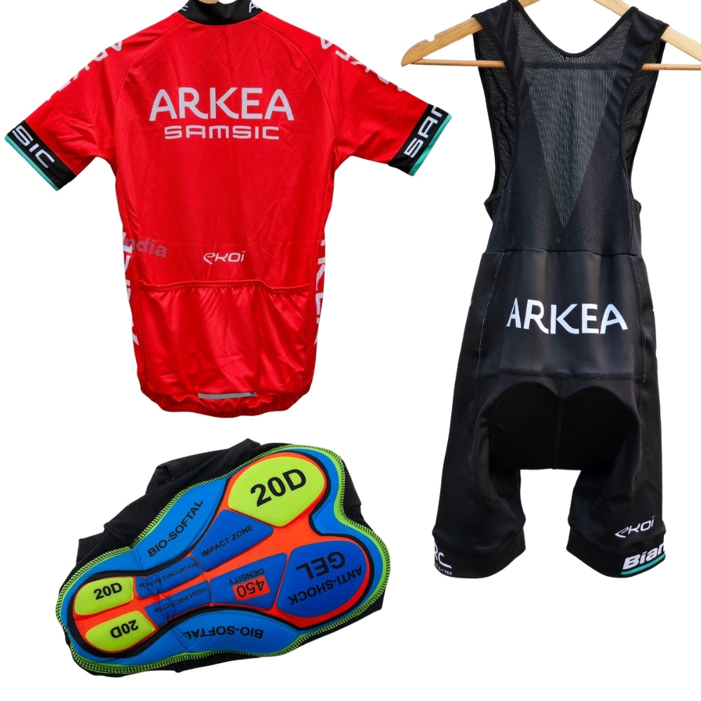 Arkea High Quality Cycling Jersey Pro Bicycle Team Cycling Bib Shorts and Full/Half Sleeve GelPad