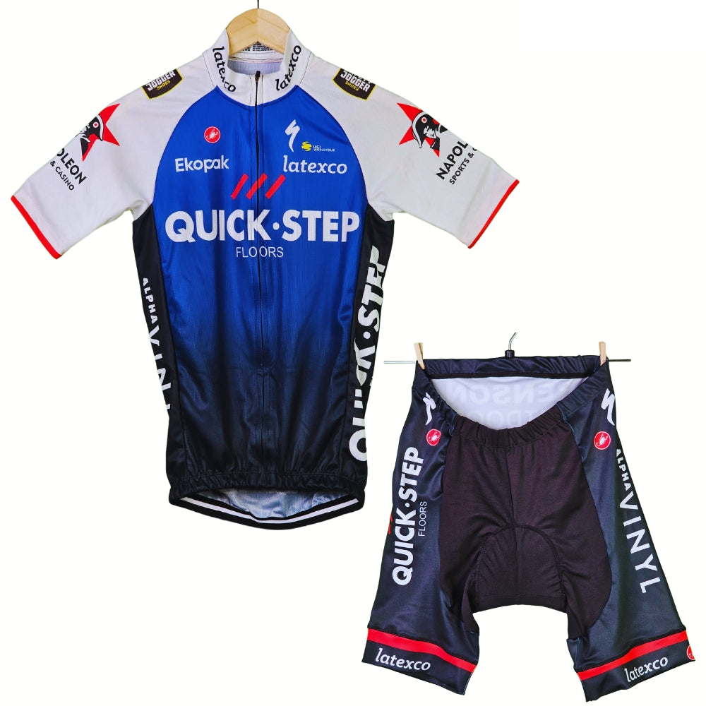 Quick Step High Quality Cycling Jersey Pro Bicycle Team Cycling Bib Shorts and Full/Half Sleeve GelPad