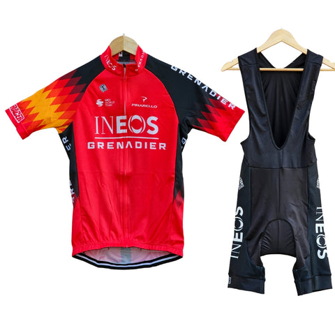 Ineos Red Grenadiers High Quality Cycling Jersey Pro Bicycle Team Cycling Bib Shorts and Full/Half Sleeve GelPad