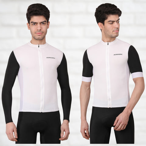 Equator Men’s White Racefit Power Dry Cycling Race Fit Cycling Jersey