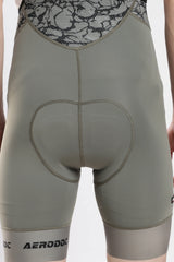 Nitro grey cycling bib shorts back view ergonomic fit for long rides