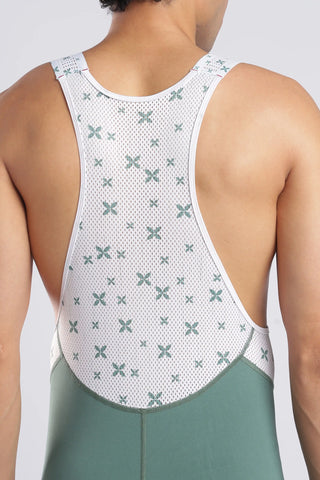 Cycling Bib Shorts Bib Strap and Back Panel Detail