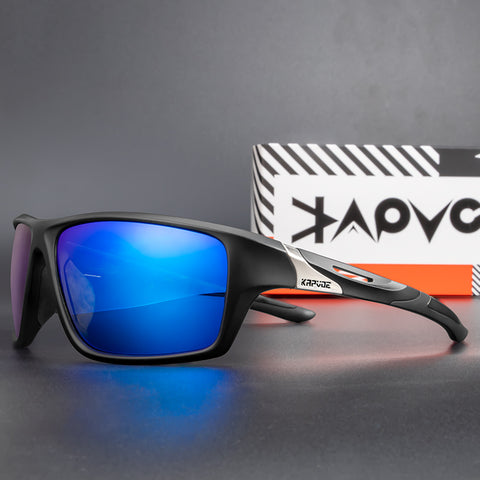 KAPVOE Sports Sunglasses Mens Polarized Cricket Glasses Women Running Cycling Driving Golf