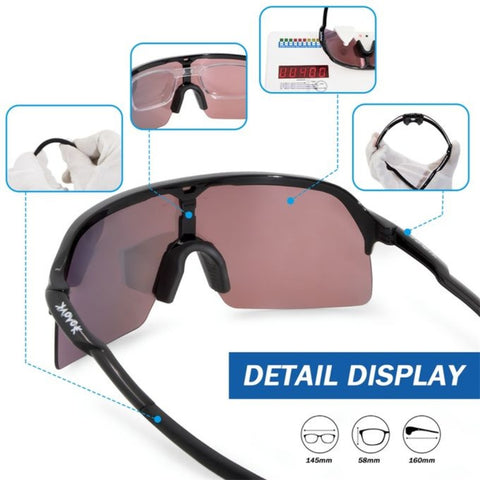 Kapvoe Polarized Sports Sunglasses Outdoor Sports Men Women Glasses 4 lens