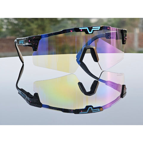 Kapvoe Photochromic Sports Glasses UV400 Sunglasses bicycle Eyepieces Outdoor Sports Cricket Eyewear