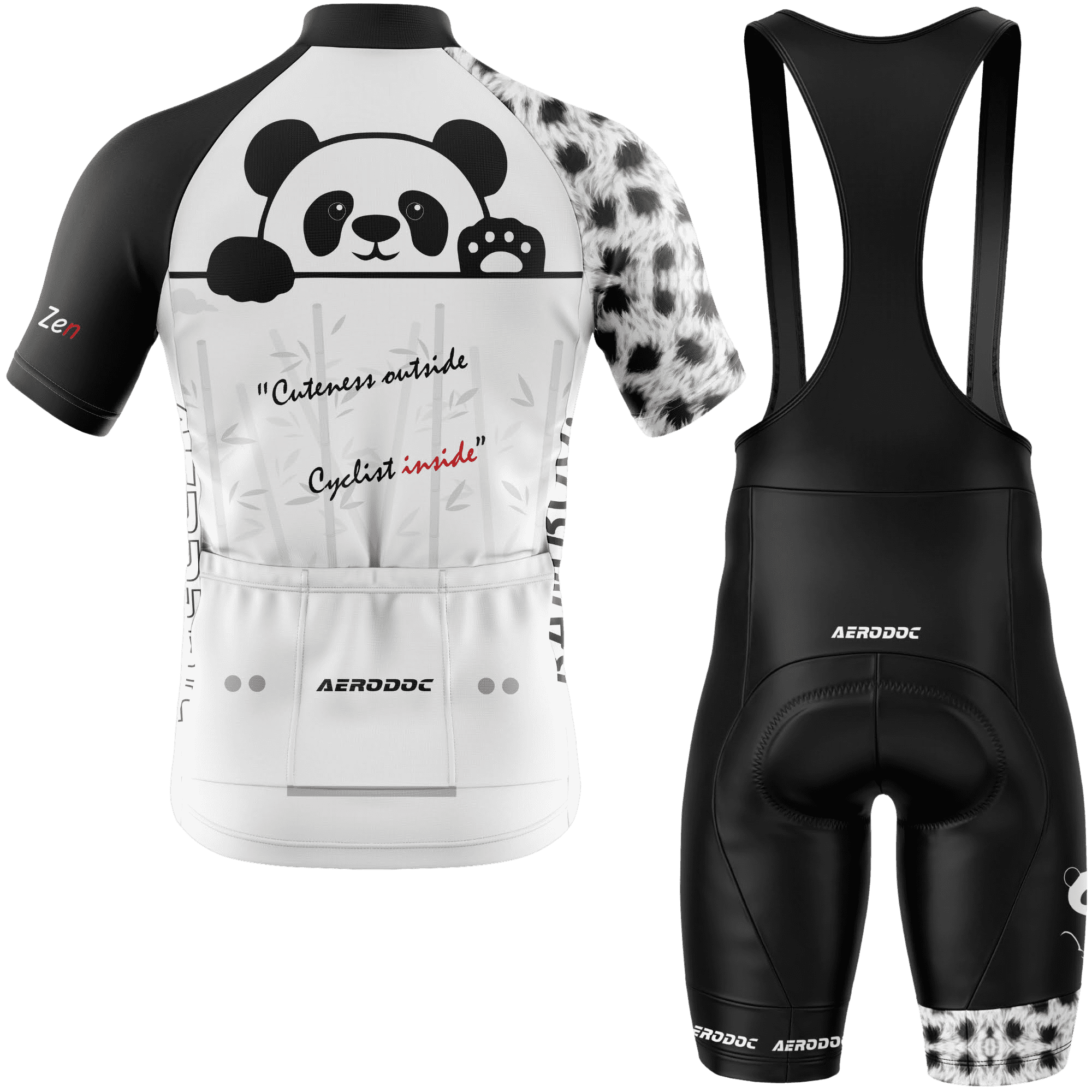 Fierce Zen Panda Cycling Kit – Racefit Jersey & Bib Shorts Set