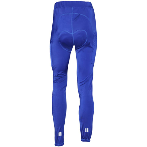 Aerodoc Electric Blue Gel Padded Unisex Cycling Pants with 2 Pockets & Reflector | High-Quality Performance Gear