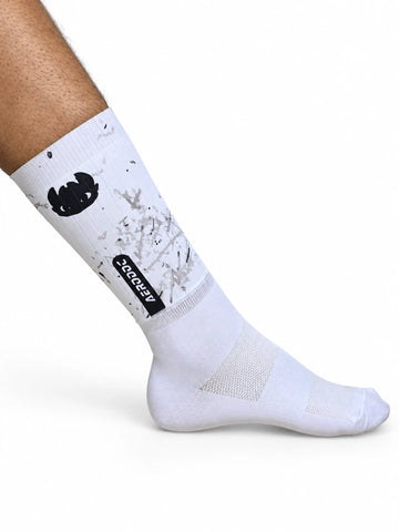 Ride With Toothless Mid Calf Cycling Socks – Breathable Performance Aero Socks