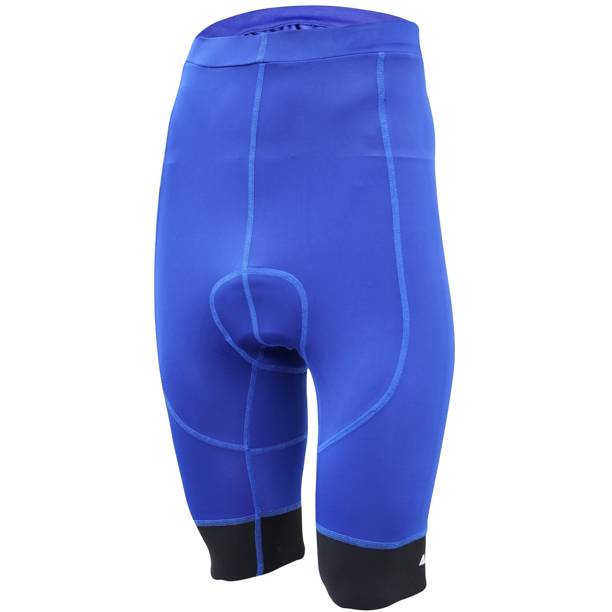 Aerodoc Ignite Electric Blue Cycling Bibshorts with Reflective Zipper, Power Band, and 2 Pockets