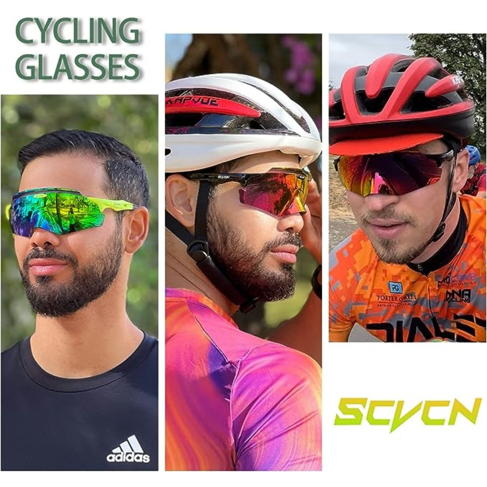 SCVCN Sports Luxury Man Glasses for Cricket MTB BMX Men Women Running Driving Fishing Golf Cricket