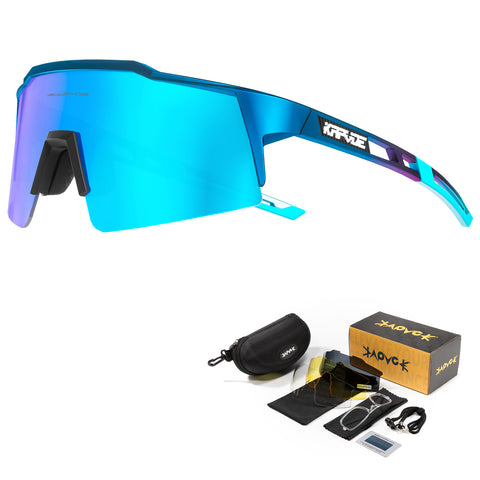 Kapvoe Sports Sunglasses With Multiple Interchangeable Lenses with 4 lens