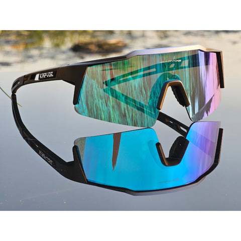 Kapvoe Sports Sunglasses With Multiple Interchangeable Lenses with 4 lens