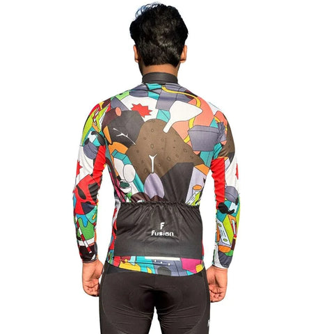 Fusion Anime Cycling Jersey Long Sleeves Fit Comfortable Sun-protective Road Bike Tops MTB Jerseys