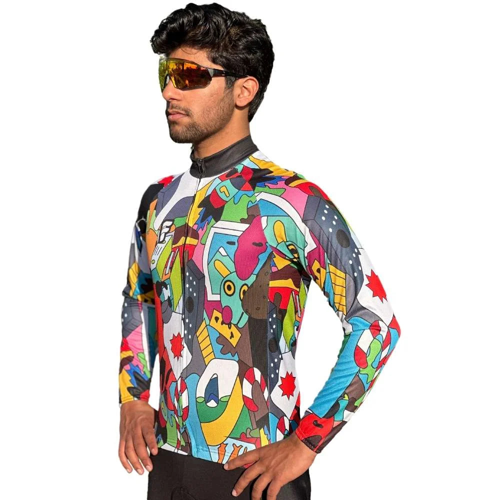 Fusion Anime Cycling Jersey Long Sleeves Fit Comfortable Sun-protective Road Bike Tops MTB Jerseys