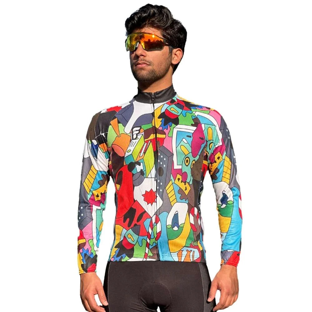 Fusion Anime Cycling Jersey Long Sleeves Fit Comfortable Sun protectiv Aerodoc