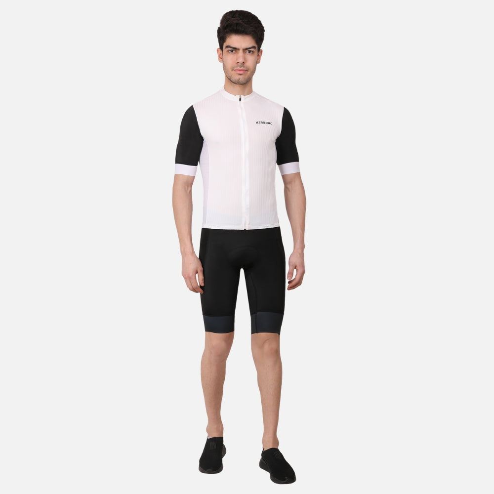 Equator Men’s White Racefit Power Dry Cycling Race Fit Cycling Jersey