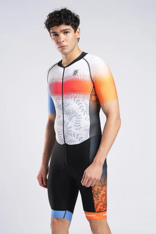Aerodoc blazewave Tri Suit front side view on male model