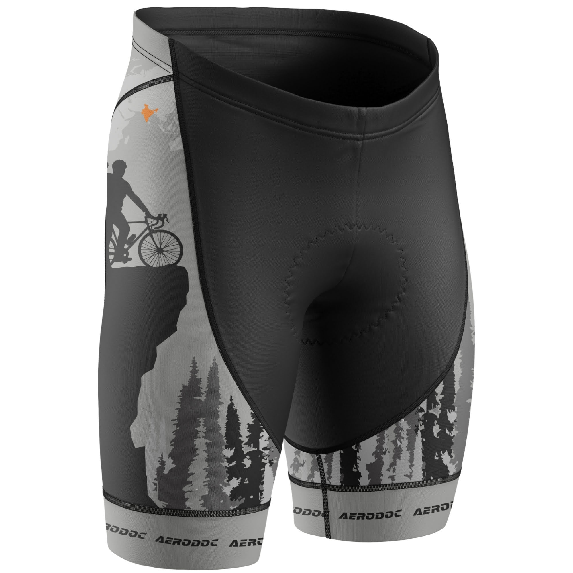Cycling non-bib shorts side view - Aerodoc activewear shorts

