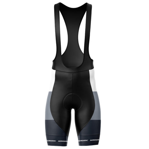 Front View of Aerodoc Bib Shorts with Logo Detailing