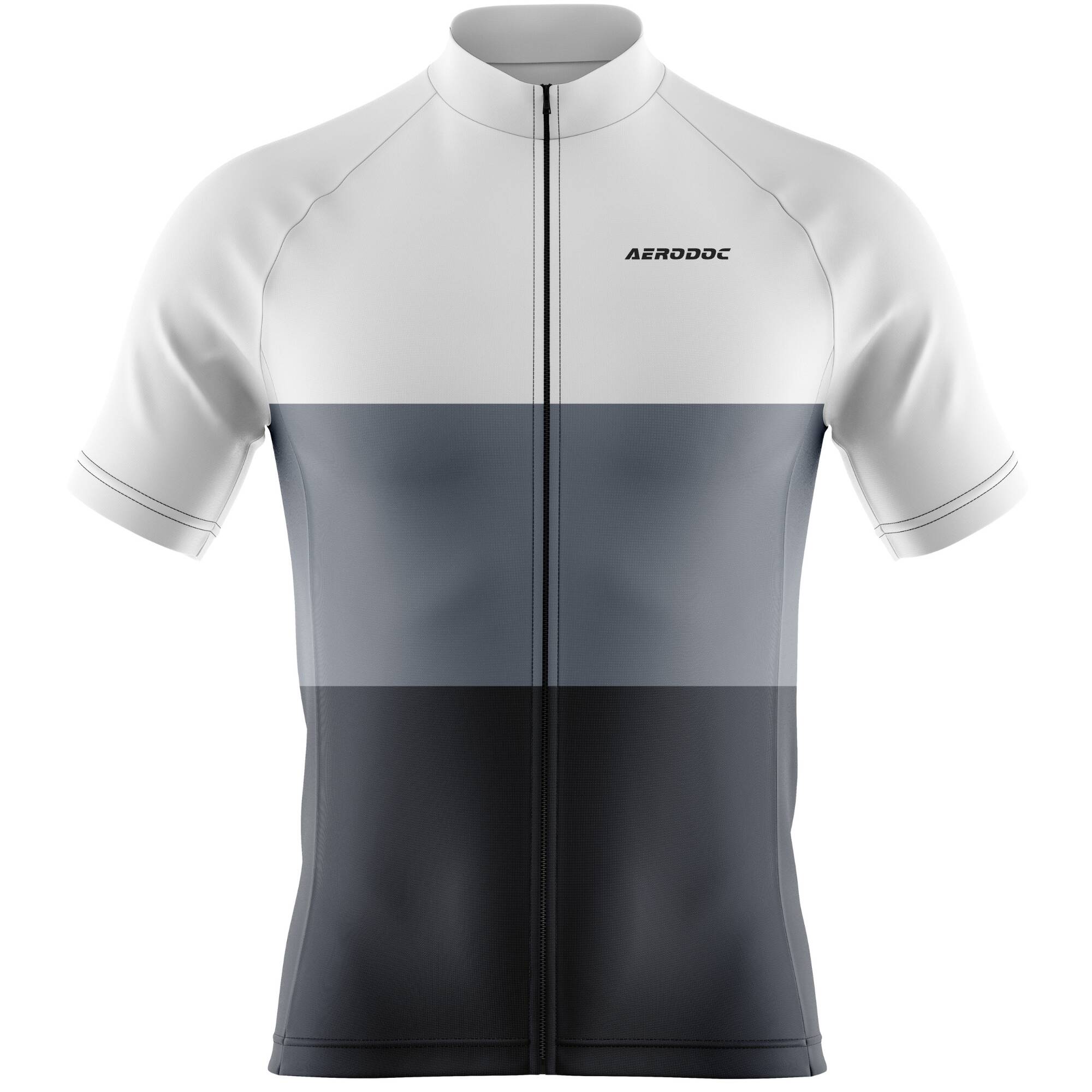 Aerodoc Neutral Color Half Sleeve Cycling Jersey - Front View