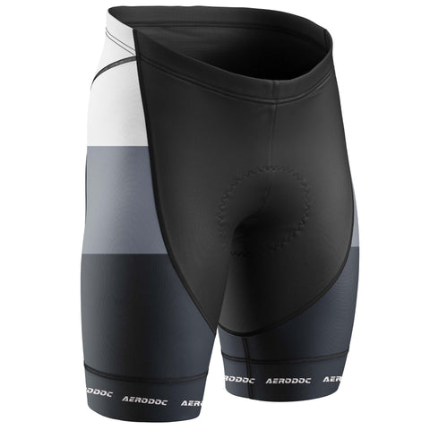 Rear View of Aerodoc Non-Bib Cycling Shorts with Panel Detailing Aerodoc Matching Non-Bib Cycling Shorts - Front View