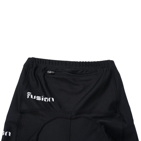 Back view of Fusion Gel Padded Cycling Non-Bib Shorts with logo