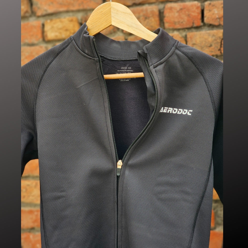 Aerodoc Jacket Explore 3 Season Windproof And Thermal Fleece Inside Cycling Jacket 2 layer With Back Pocket (Black)