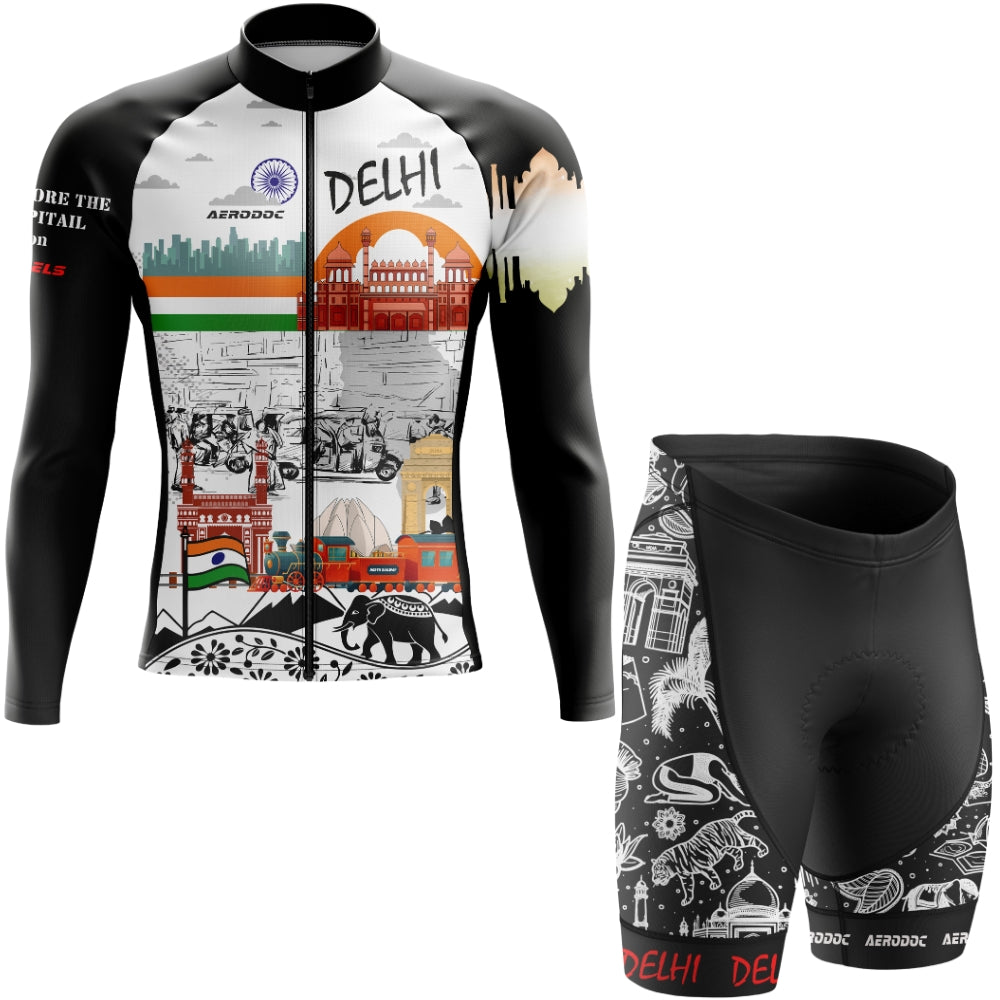 Rear view of bib shorts with breathable mesh straps.