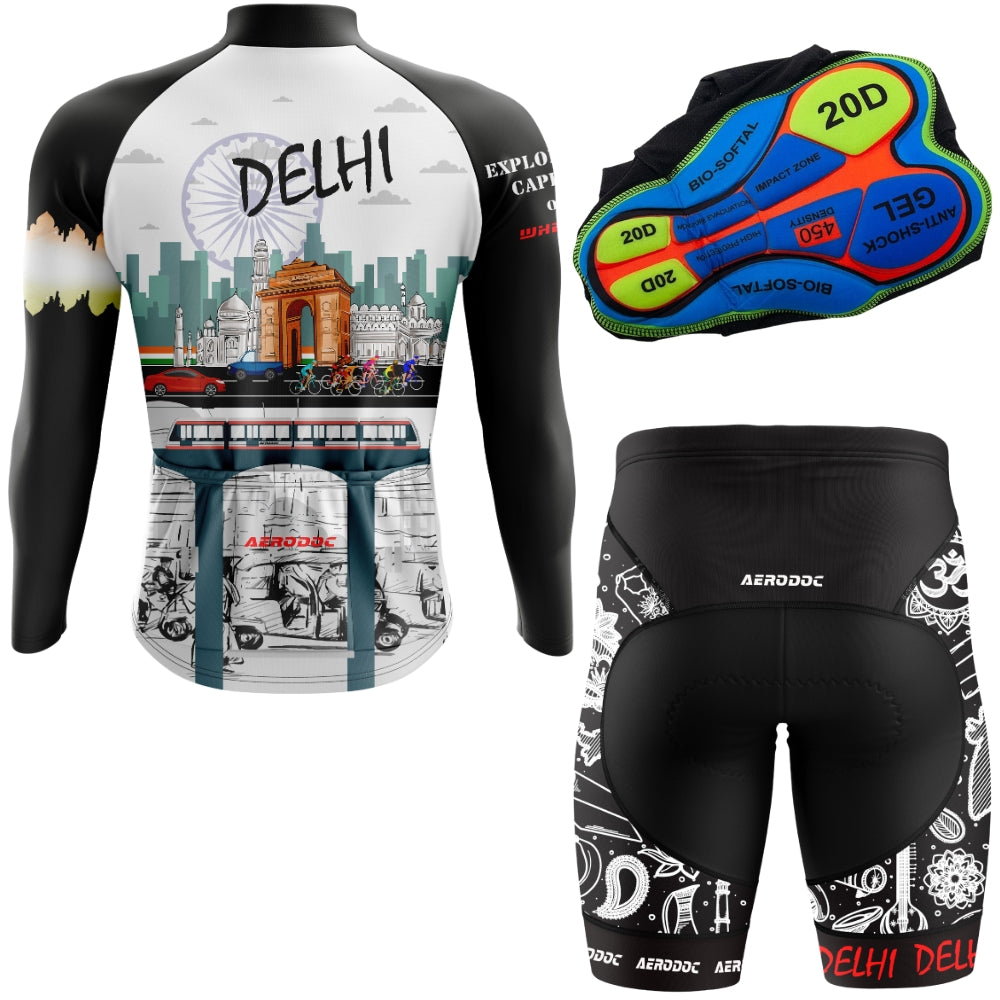 Delhi cycling kit with matching gel pad for complete look.