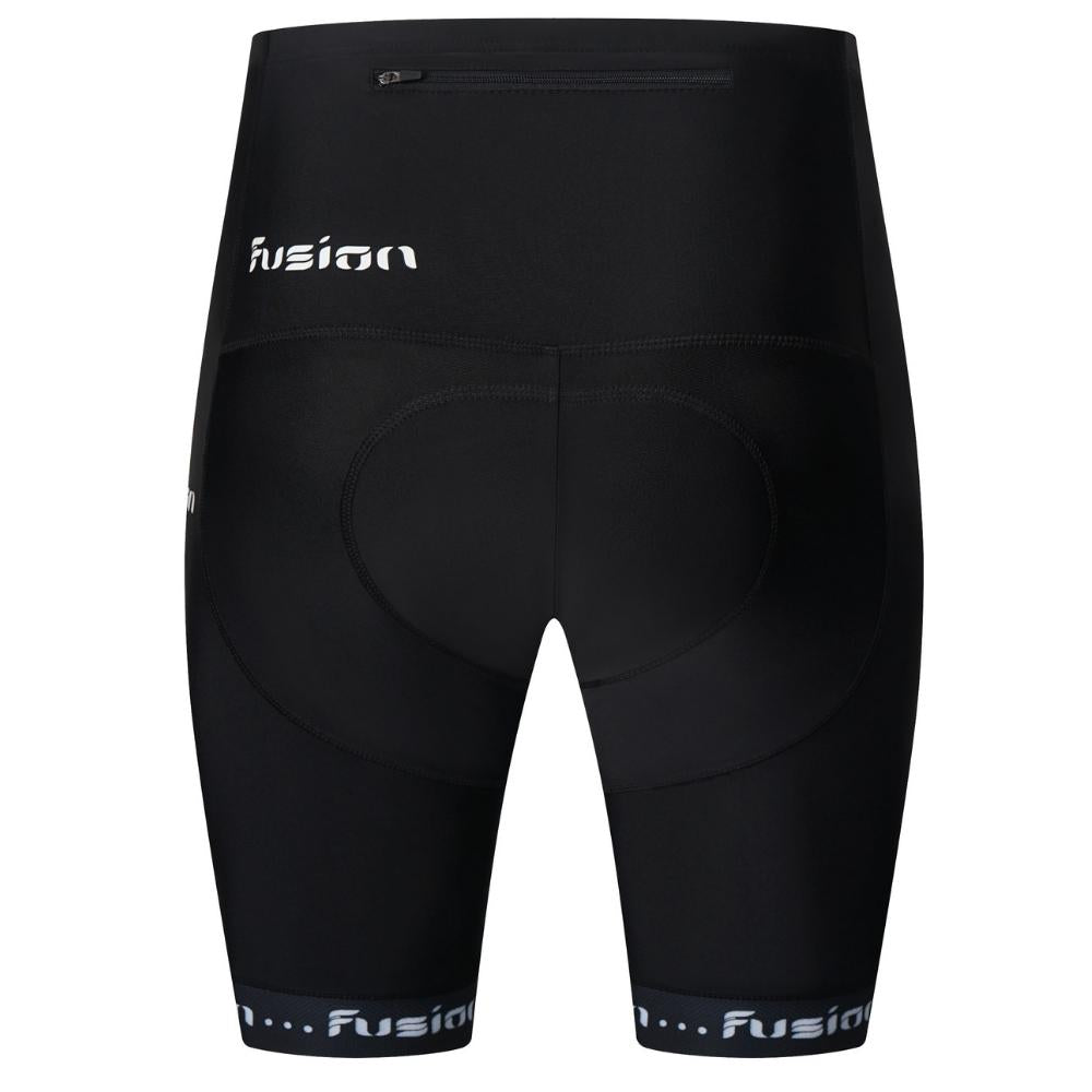 Fusion Gel Padded Cycling Non-Bib Shorts with elastic and anti-slip grip.