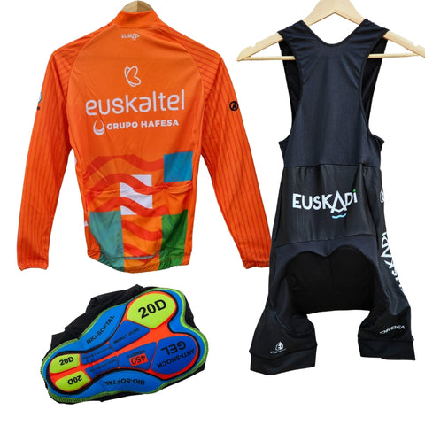 Euskaltel High Quality Cycling Jersey Pro Bicycle Team Cycling Bib Shorts and Full/Half Sleeve GelPad