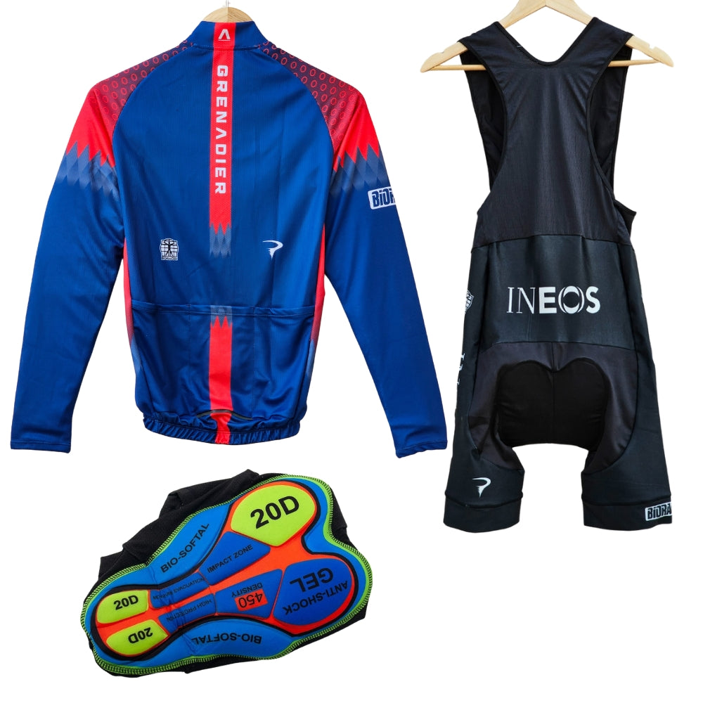 Ineos Blue Grenadiers High Quality Cycling Jersey Pro Bicycle Team Cycling Bib Shorts and Full/Half Sleeve GelPad