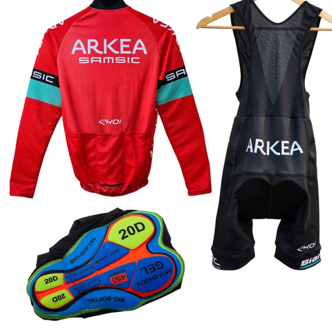 Arkea High Quality Cycling Jersey Pro Bicycle Team Cycling Bib Shorts and Full/Half Sleeve GelPad