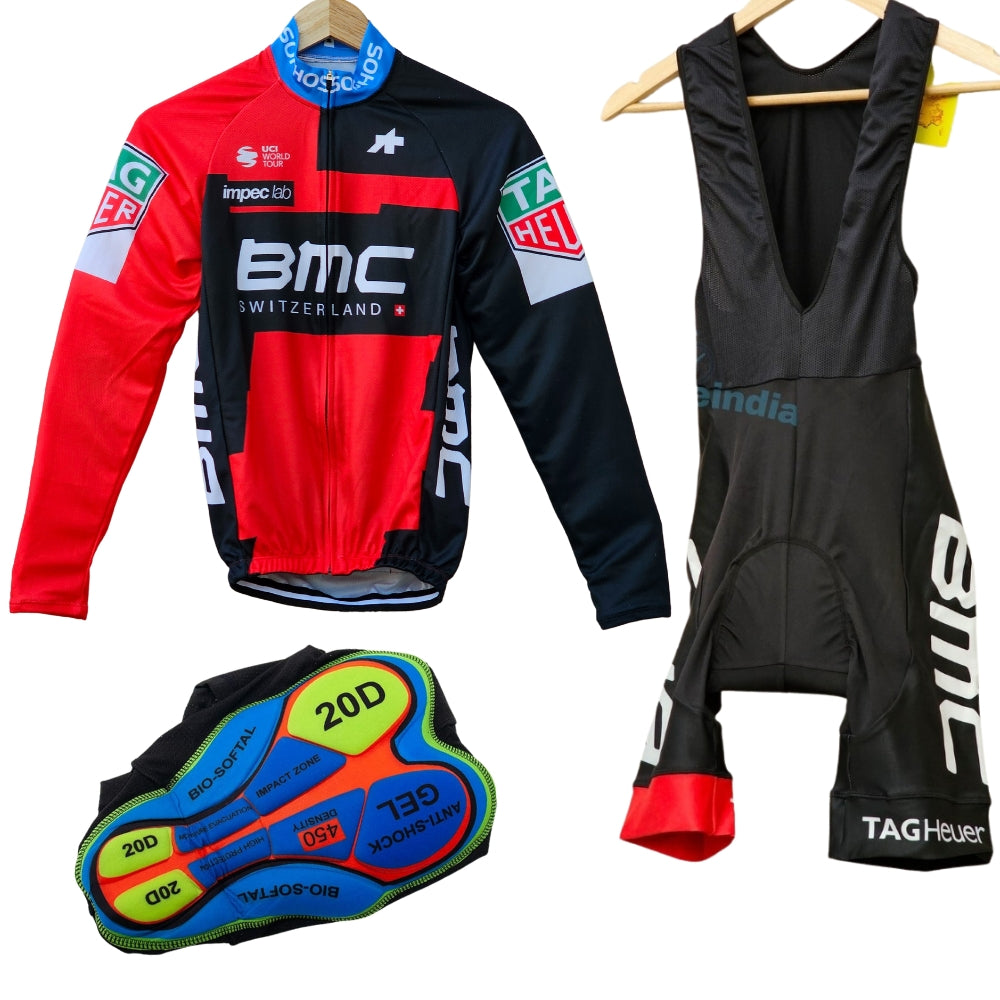 BMC High Quality Cycling Jersey Pro Bicycle Team Cycling Bib Shorts and Full/Half Sleeve GelPad