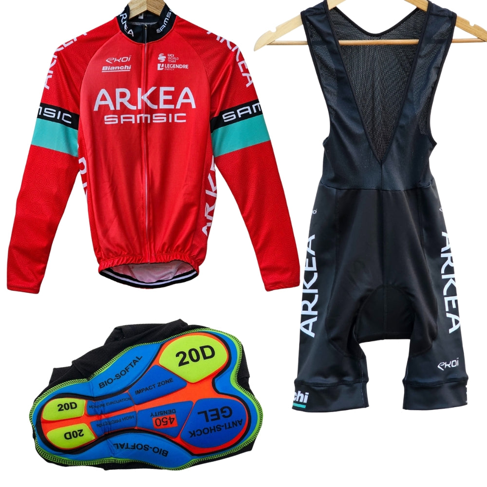 Arkea High Quality Cycling Jersey Pro Bicycle Team Cycling Bib Shorts and Full/Half Sleeve GelPad